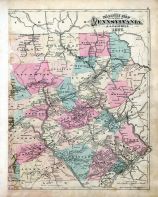 Pennsylvania Railway Map, Clarion County 1877
